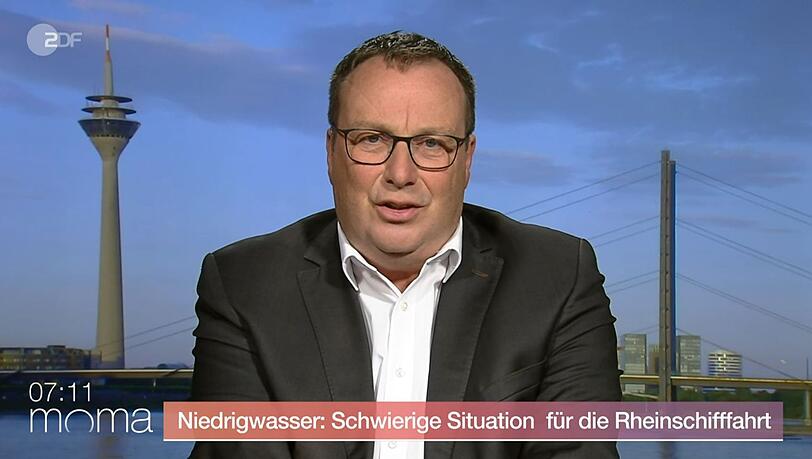 Oliver Krischer hat im ZDF-"Morgenmagazin" über den Rheinpegel gesprochen. Oliver Krischer hat im ZDF-"Morgenmagazin" über den Rheinpegel gesprochen.