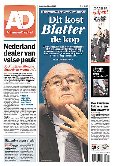 Das "Allgemeen Dagblatt" aus Holland glaubt: "Das kostet Blatter den Kopf"