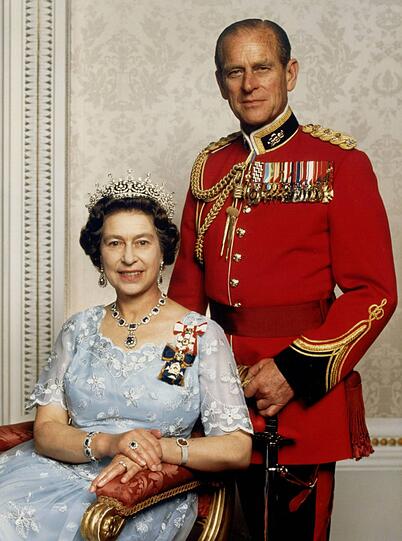 Fast 40 Jahre verheiratet: ein offizielles Porträt von Prinz Philip und Queen Elizabeth 1985.