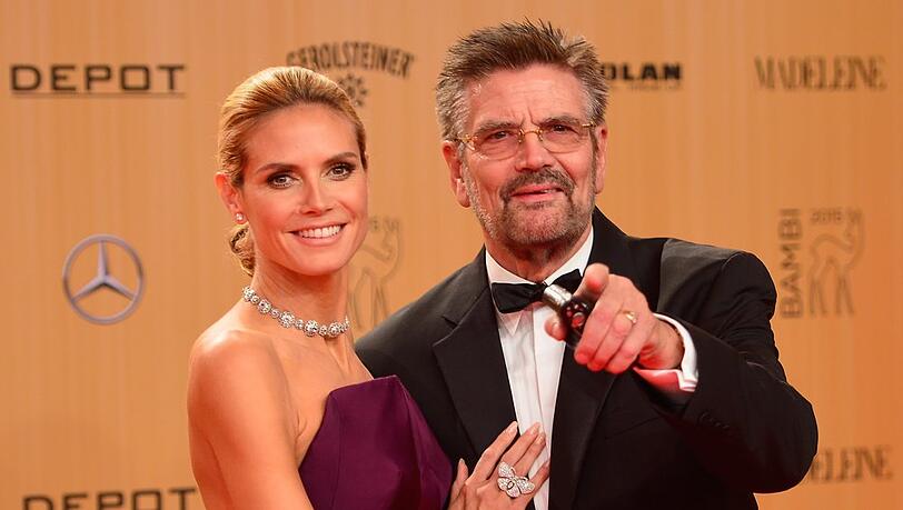 Heidi Klum mit ihrem Vater Günther im Jahr 2015 in Berlin.