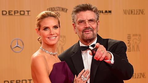 Heidi Klum mit ihrem Vater Günther im Jahr 2015 in Berlin.