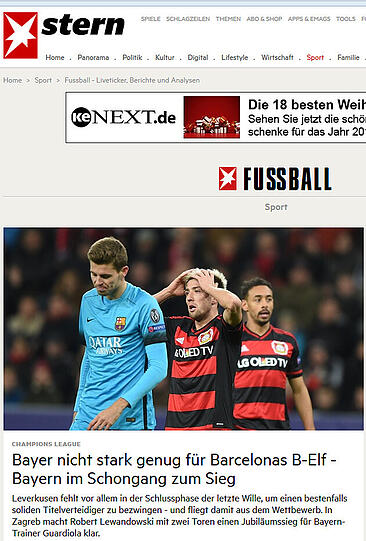 Der Stern sah die Bayern im Schongang.