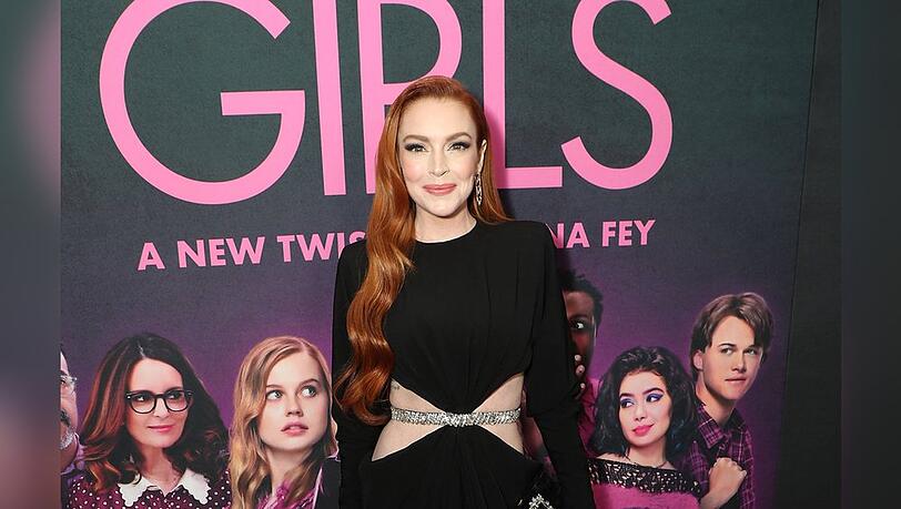 Pretty in Black: Lindsay Lohan bei der Premiere des "Girls Club"-Musicals.