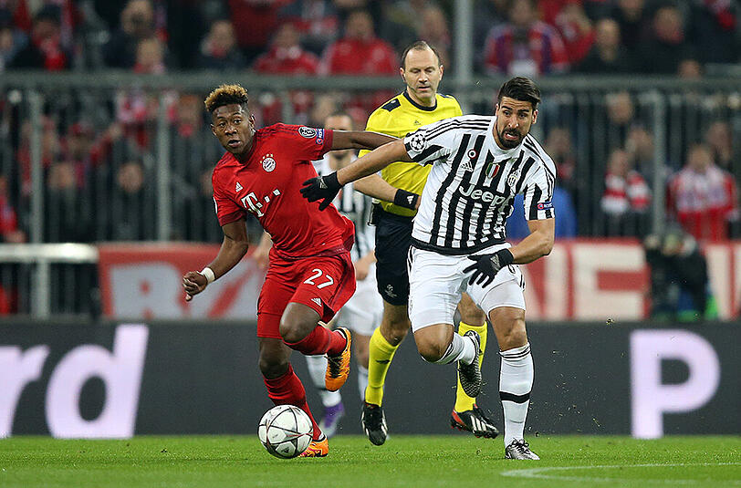 David Alaba - Note 4: Patzte vor dem 0:1 schwer, als er im Laufduell mit Lichtsteiner die Orientierung verlor. Ließ sich vor dem 0:2 am Juve-Strafraum den Ball abnehmen und kam dann nicht mehr hinterher. Der zunächst grausame Abend für den Österreicher nahm dann später doch noch ein Happy End.