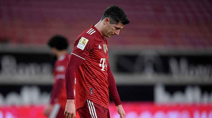 Trotz zweier Treffer machte Robert Lewandowski gegen den VfB Stuttgart einen eher unzufriedenen Eindruck.