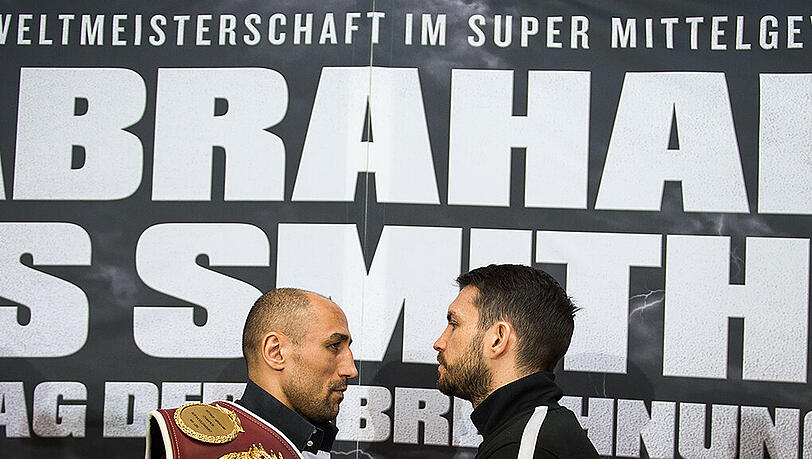 Face-Off: Am Samstag kämpft Arthur Abraham (l) gegen Paul Smith um die WBO-Weltmeisterschaft im Supermittelgewicht. Face-Off: Am Samstag kämpft Arthur Abraham (l) gegen Paul Smith um die WBO-Weltmeisterschaft im Supermittelgewicht.