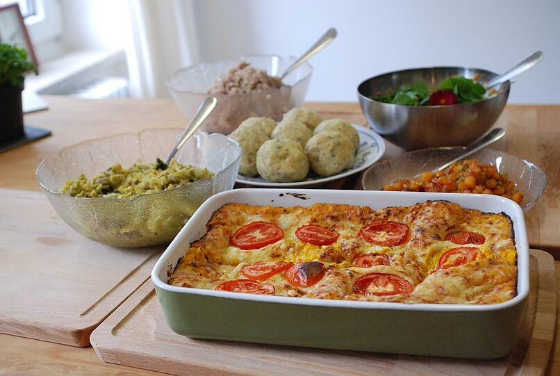 ...und so die Kürbis-Lasagne.