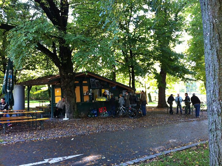 Das alte Kiosk in Untergiesing, an der Grenze zur Au.