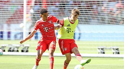 Gute Trainingseindrücke: Bayerns Paul Wanner (r.).