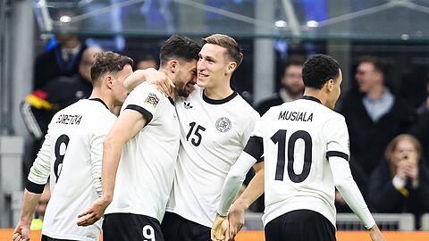 Duo mit Wucht und Präsenz: Beim Hinspiel in Mailand sorgten Tim Kleindienst und Nico Schlotterback nach der Pause für die DFB-Wende, beim Rückspiel in Dortmund dürften beide daher von Anfang an gesetzt sein.
