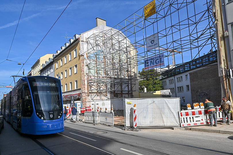 Die Baulücke an der Dachauer Straße.