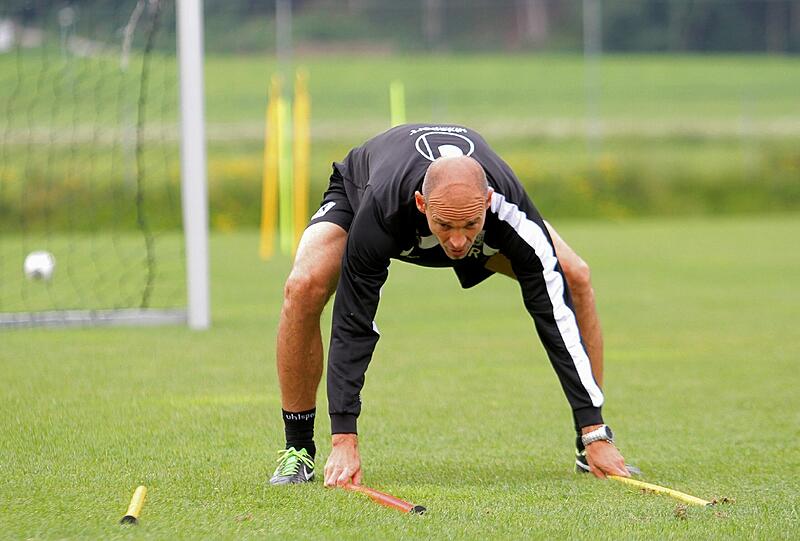 Trainingseinheit der Löwen: Trainer Alexander Schmidt.