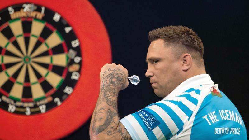 Startet selbstbewusst in die Darts-WM: Gerwyn Price. Startet selbstbewusst in die Darts-WM: Gerwyn Price.