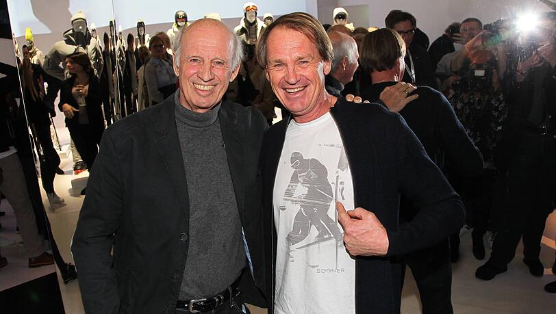 Willy Bogner mit Markus Wasmeier 2018 auf der Ispo in M&uuml;nchen.