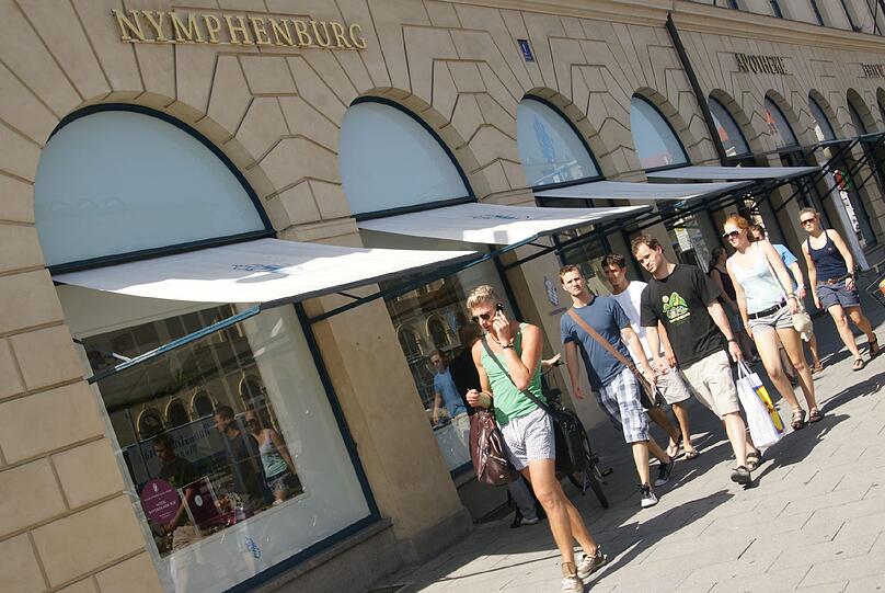 Wohl vor dem Ende: Der Nymphenburg Porzellan-Laden in der Brienner Straße.