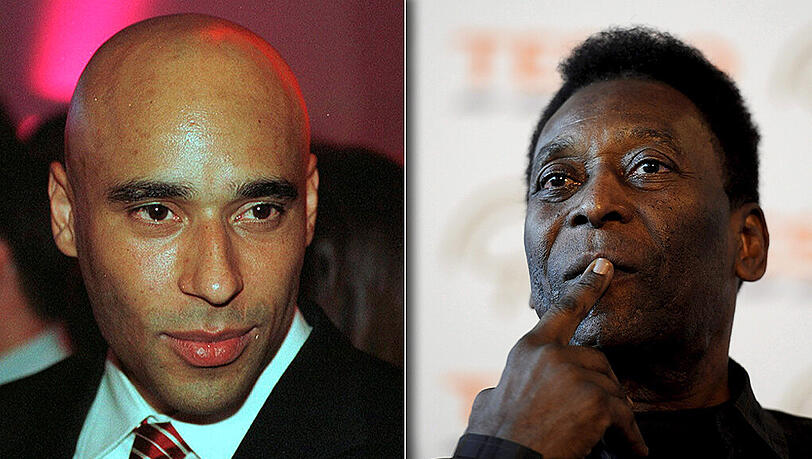 Pelés Sohn Edinho (l) wurde wegen eines Verstoßes gegen seine Auflagen festgenommen. Pelés Sohn Edinho (l) wurde wegen eines Verstoßes gegen seine Auflagen festgenommen.