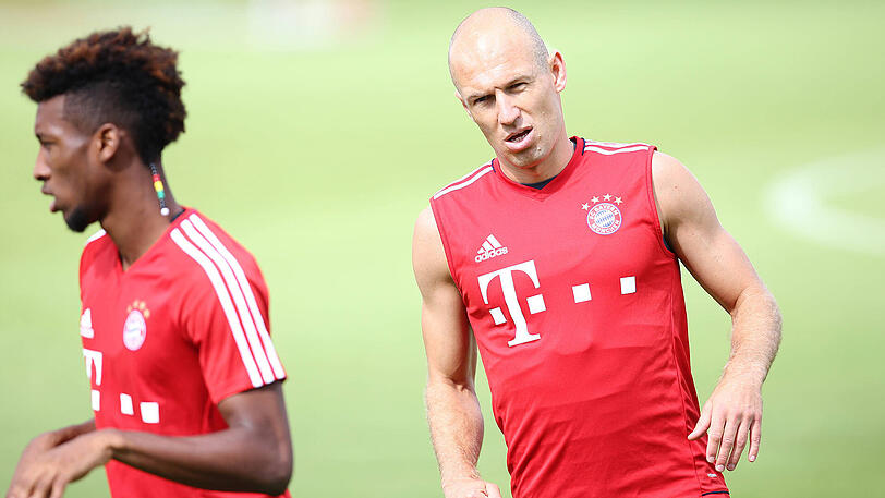 Arjen Robben und Kingsley Coman (links).