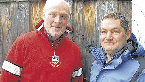 Peter Fischer (l.), Präsident des SC Garmisch und Michael Maurer, Boss des SC Partenkirchen. Foto: Kinast Peter Fischer (l.), Präsident des SC Garmisch und Michael Maurer, Boss des SC Partenkirchen. Foto: Kinast