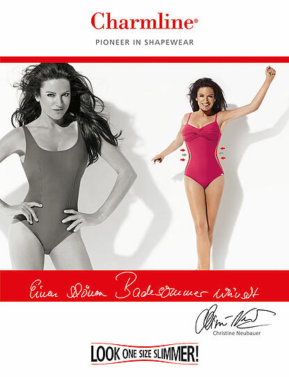 Christine Neubauer präsentiert die Sommerkollektion für den optimalen Schlankmacher-Effekt. Frei nach dem Neubauer-Motto "look one size slimmer."