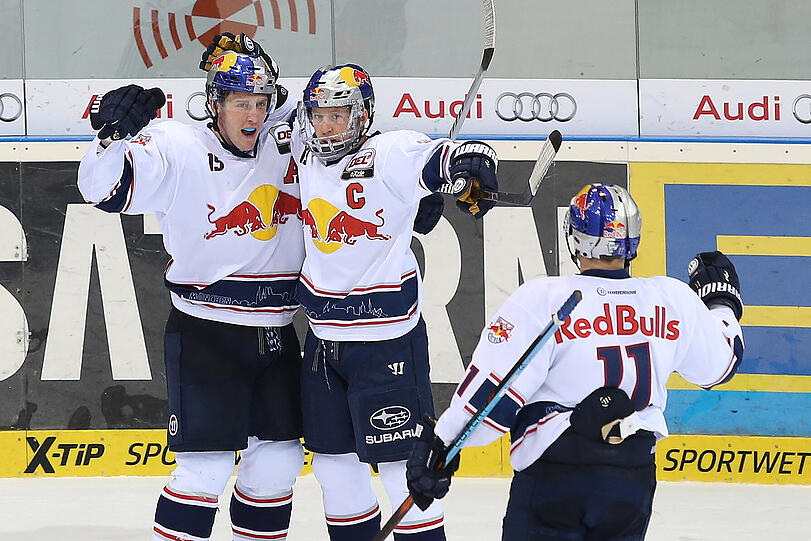 Auf sie kommt&rsquo;s in den Playoffs besonders an: Jason Jaffray (l.) und Michael Wolf, die besten Torschützen des EHC.