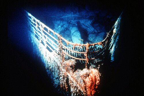 Der von Korallen überwucherte Bug der Titanic.