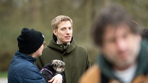 Krause auf Wahlkampftour in Schwabing.