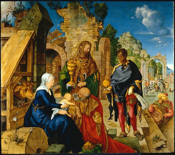 Das jüngste Werk in der Ausstellung: Die Anbetung der Könige, 1504.