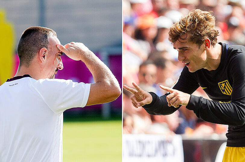 Franck Ribéry sieht Atlético-Star Antoine Griezmann noch nicht bei der Weltklasse angekommen.