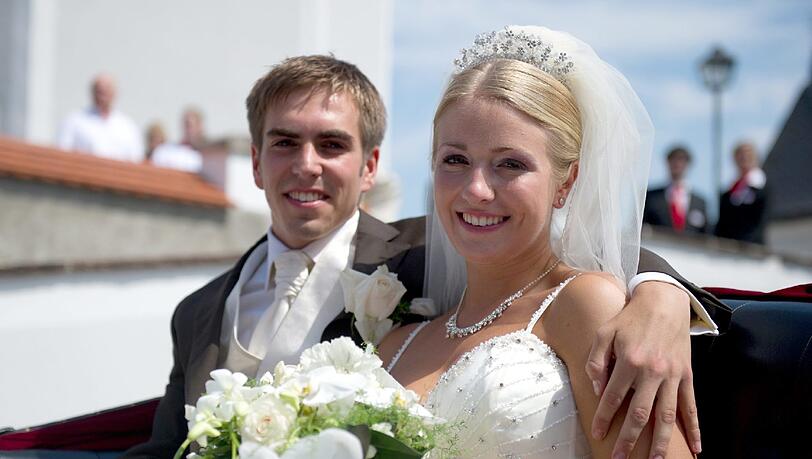 Bereits seit 2010 unter der Haube: Philipp Lahm und seine Claudia Bereits seit 2010 unter der Haube: Philipp Lahm und seine Claudia