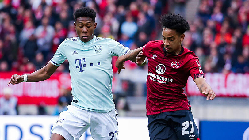 DAVID ALABA, NOTE 4: Schlenzte einen Freistoß zentimetergenau aufs rechte obere Toreck, zu genau &ndash; weil an die Latte (23.). Legte sich am Ende der ersten Hälfte mit Nürnbergs Bauer an. Schwache Flanken, zu wenig.