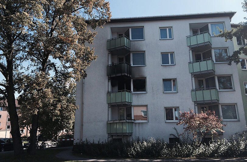 Die Wohnung im ersten Stock stand in Vollbrand.