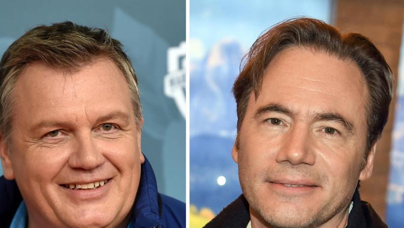 Entertainer Hape Kerkeling (l) und Michael Bully Herbig, Synchronsprecher und Schauspieler.