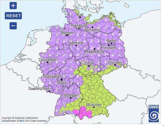 Der DWD hat eine amtliche Hitzewarnung herausgegeben. Einzige Ausnahme: Bayern.
