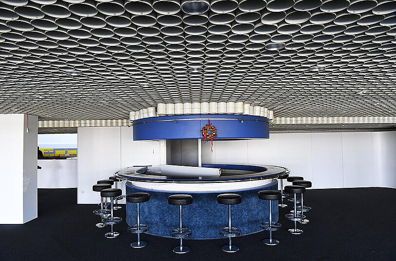Hier trafen sich die Gutbetuchten. Die ehemalige VIP-Lounge des Olympiastadions.