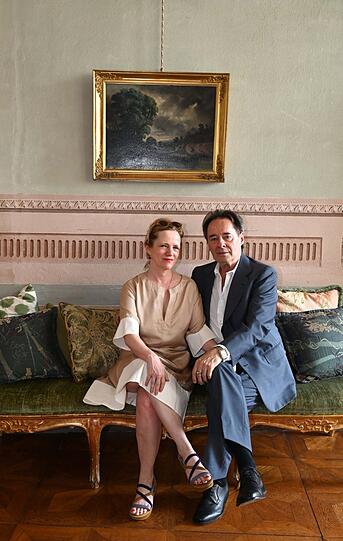 Im Palazzo: Brunetti-Star Uwe Kockisch mit seiner Frau Christine Gautier.
