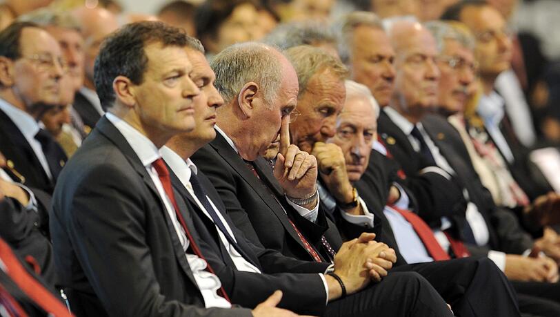 Uli Hoeneß am Freitagabend im Audi Dome.