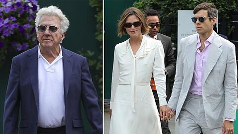 Dustin Hoffman und Keira Knightley z&auml;hlen am Freitag zu den prominenten G&auml;sten in Wimbledon.