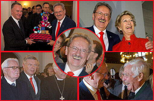 Happy Birthday! Münchens OB Christian Ude ist am Freitag 65 Jahre alt geworden. Im Rathaus am Marienplatz wurde entsprechend gebührend gefeiert.