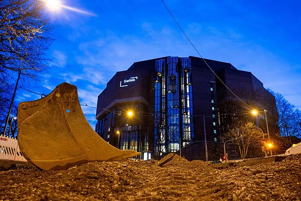 Der Gasteig, die Millionen-Baugrube im Stadtteil Haidhausen. Der Gasteig, die Millionen-Baugrube im Stadtteil Haidhausen.