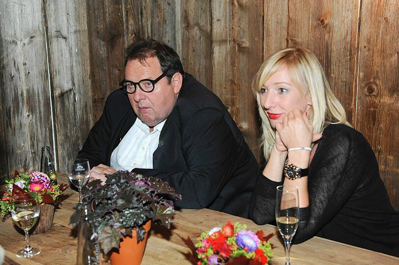 Promis beim Futurecom-Sommerfest: Ottfried Fischer und Simone.