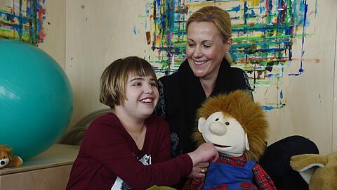 Bettina Wulff bei ihrem Besuch im Lebenszentrum Königsborn in Unna