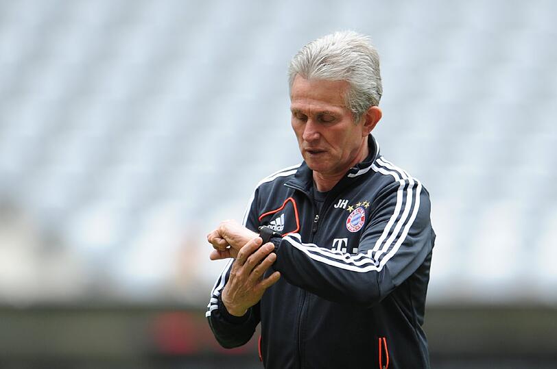Trainer Jupp Heynckes bei den Medien-Tagen des FC Bayern in der Allianz Arena