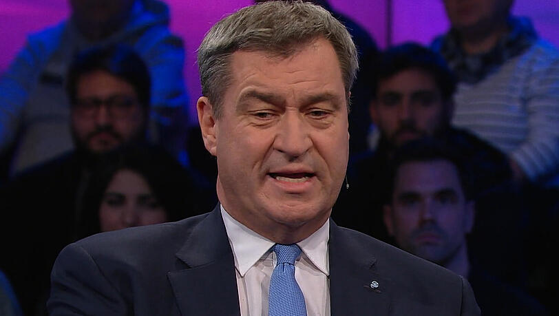 Markus Söder bei "Maischberger" in der ARD.