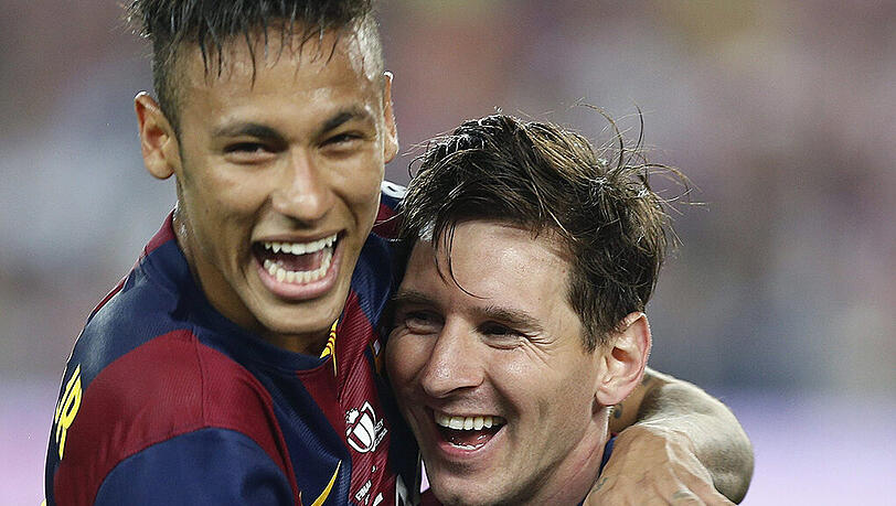 Sie sollen das IMage der FIFA zumindest ein bisschen aufpolieren: Die Copa América Stars Neymar (links; Brasilien) und Messi (Argentinien) Sie sollen das IMage der FIFA zumindest ein bisschen aufpolieren: Die Copa América Stars Neymar (links; Brasilien) und Messi (Argentinien)