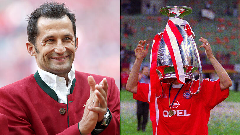 Hasan Salihamidzic heute (links) und beim Champions-League-Triumph des FC Bayern 2001.