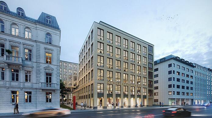 Die Fassade soll aus hellem Sandstein sein, die Fenster bodentief: Das neue Gewerkschaftshaus wird schlicht, aber schicker sein als sein Vorgänger.