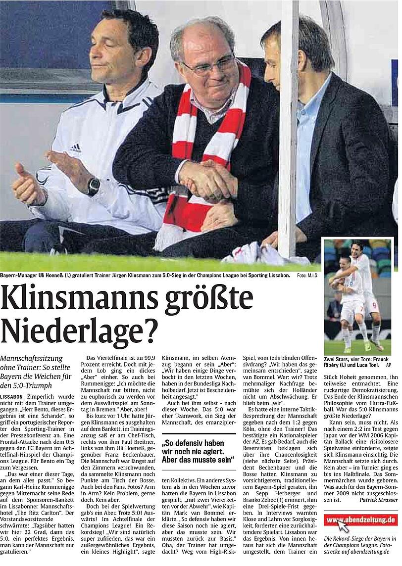 Dieser AZ-Artikel sorgte im Februar 2009 an der S&auml;bener Stra&szlig;e f&uuml;r Aufruhr.