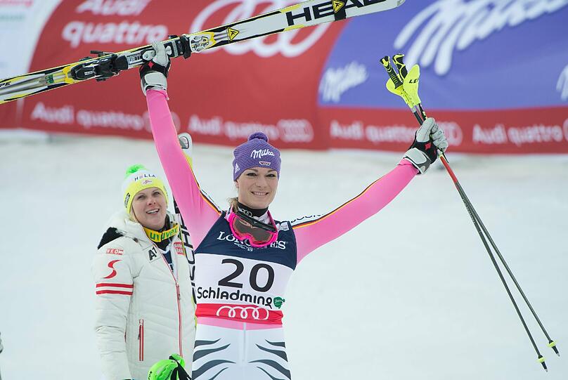 Höfl-Riesch gewinnt Gold in Super-Kombination bei Ski-WM. Die Jubel-Bilder