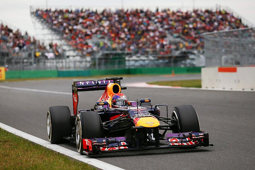 Sebastian Vettel auf seiner Fahrt zum Sieg beim Großen Preis von Südkorea.