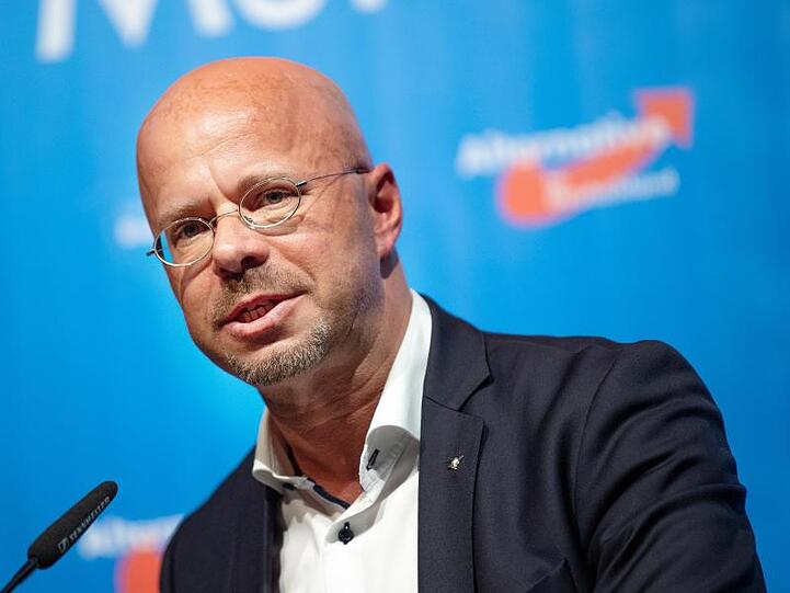 Brandenburgs AfD-Landesvorsitzender Andreas Kalbitz Ende April bei einem Landesparteitag.